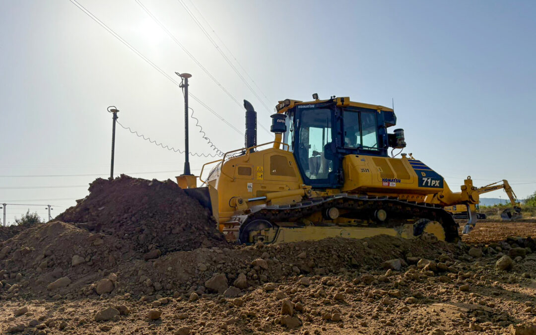 Chantier à Persan : une plateforme industrielle réalisée avec précision grâce au guidage 3D