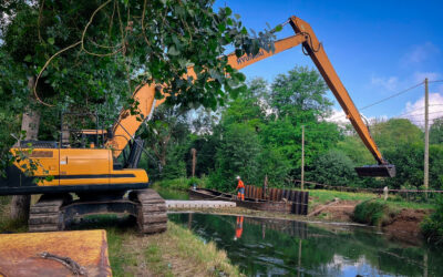 Confortement de berges sur le canal à La Ferté-Milon (02)